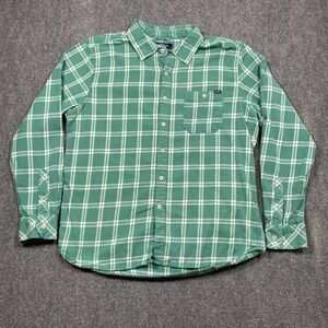 Chubbies‎ Men's Large Green Flannel Button Up Long Sleeve Shirt
